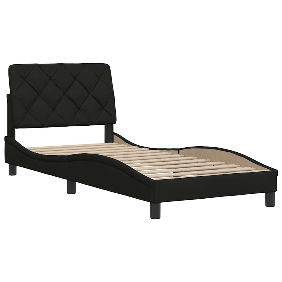 Bedframe zonder matras 80x200 cm stof zwart