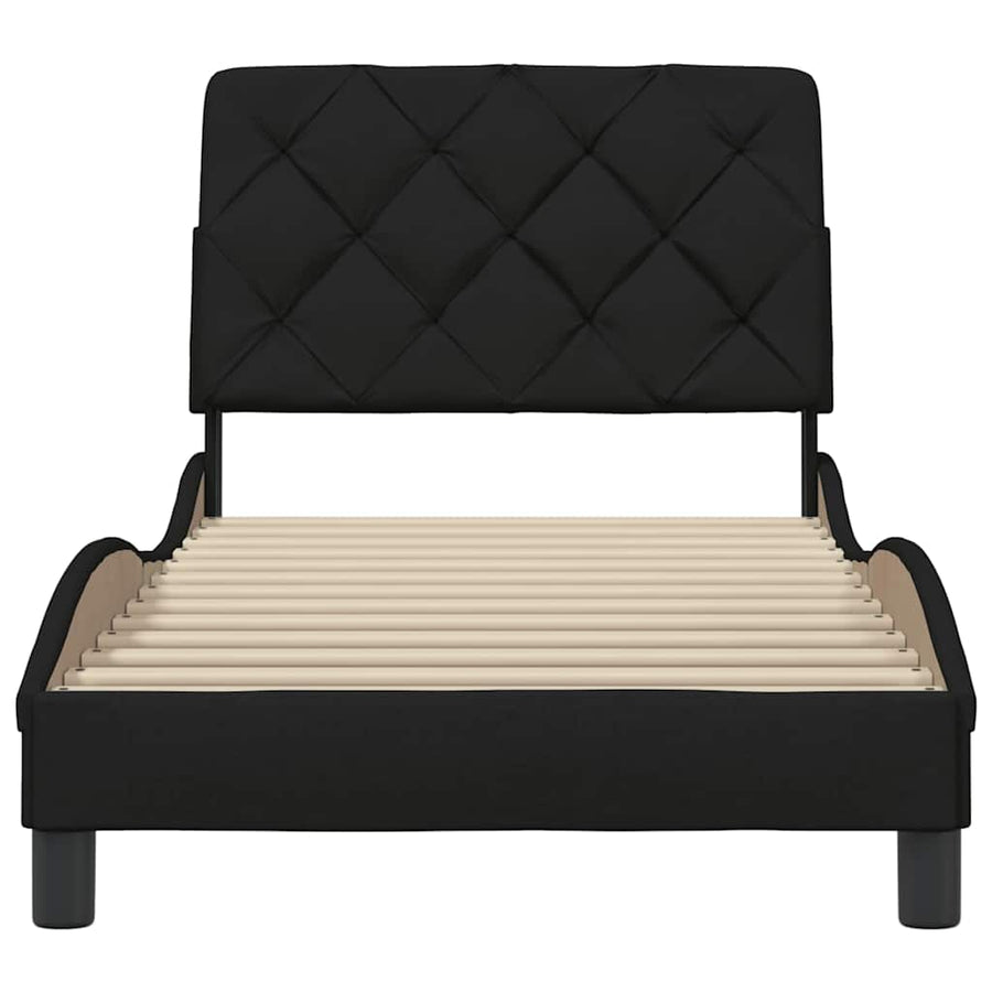 Bedframe zonder matras 80x200 cm stof zwart
