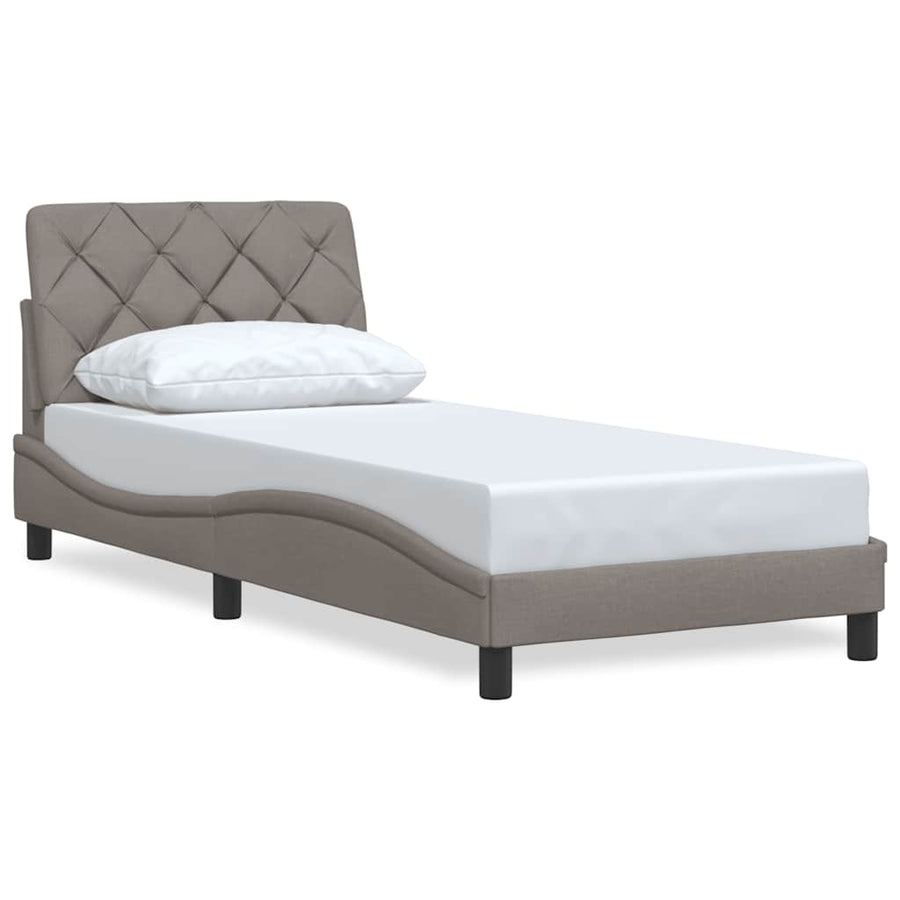 Bedframe zonder matras 80x200 cm stof taupe