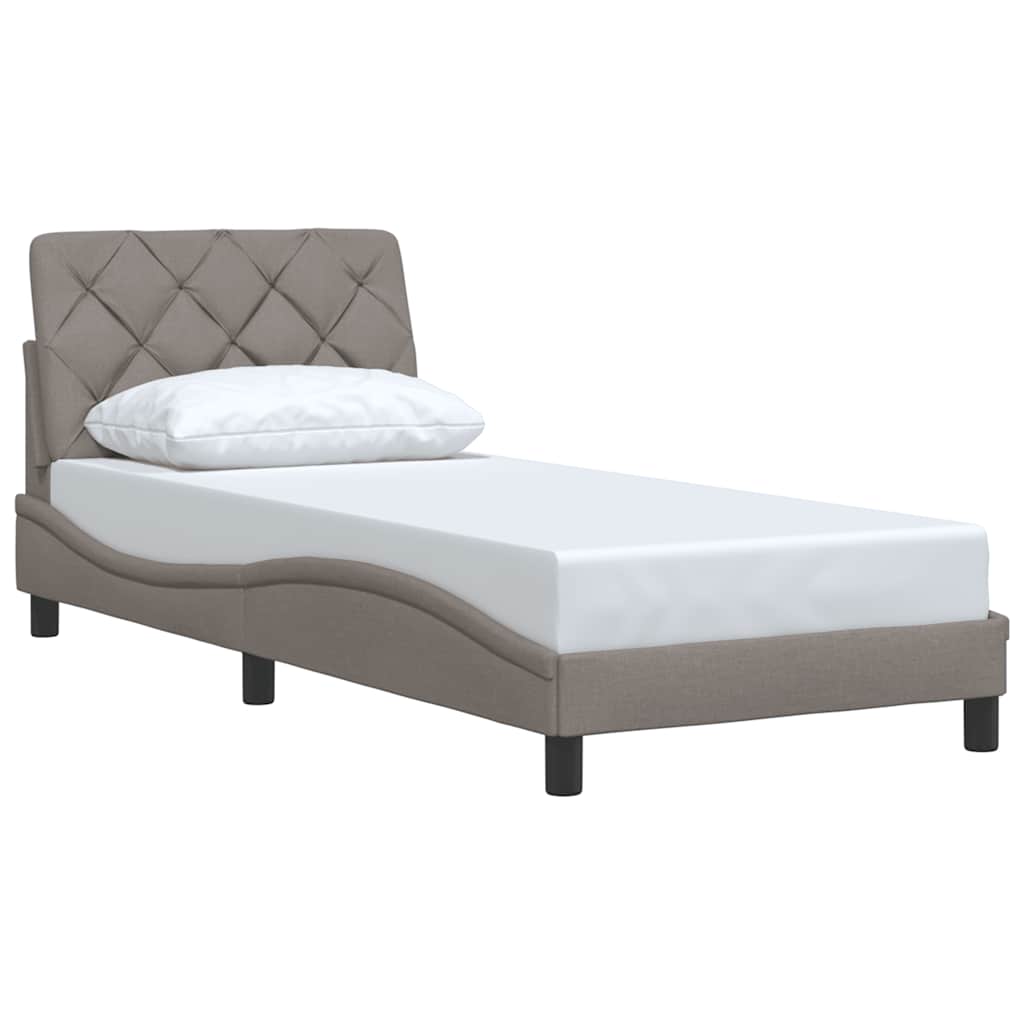 Bedframe zonder matras 80x200 cm stof taupe