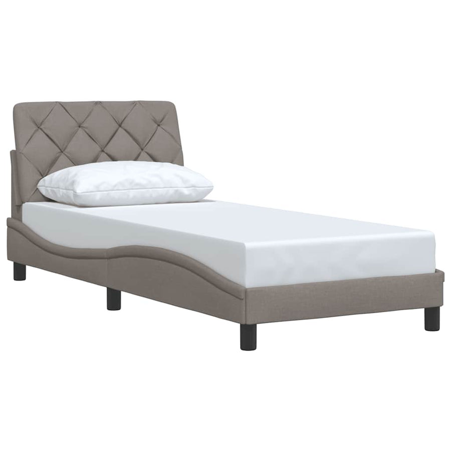 Bedframe zonder matras 80x200 cm stof taupe