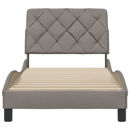Bedframe zonder matras 80x200 cm stof taupe