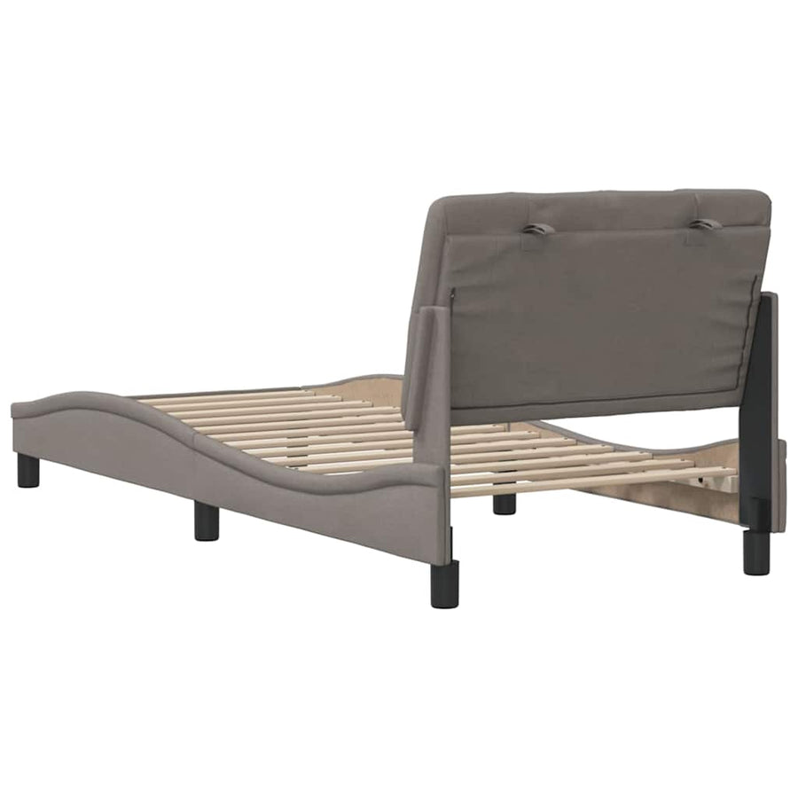 Bedframe zonder matras 80x200 cm stof taupe