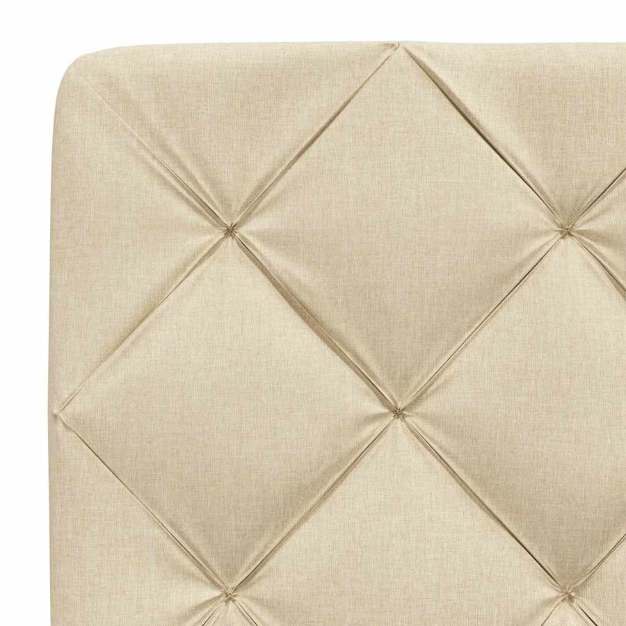 Bedframe zonder matras 80x200 cm stof crèmekleurig