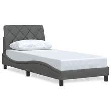 Bedframe zonder matras 90x190 cm stof donkergrijs