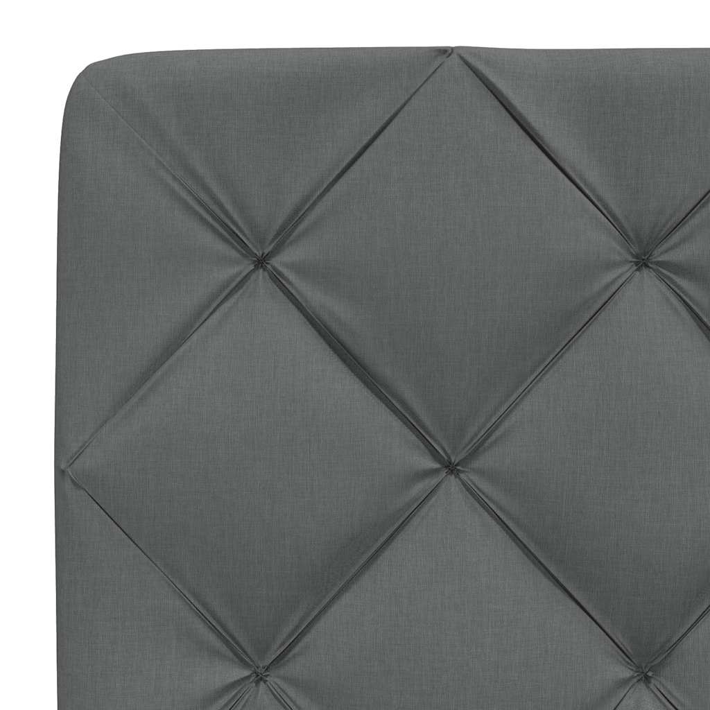 Bedframe zonder matras 90x190 cm stof donkergrijs