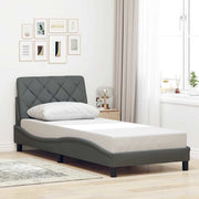 Bedframe 90x190 cm stof donkergrijs