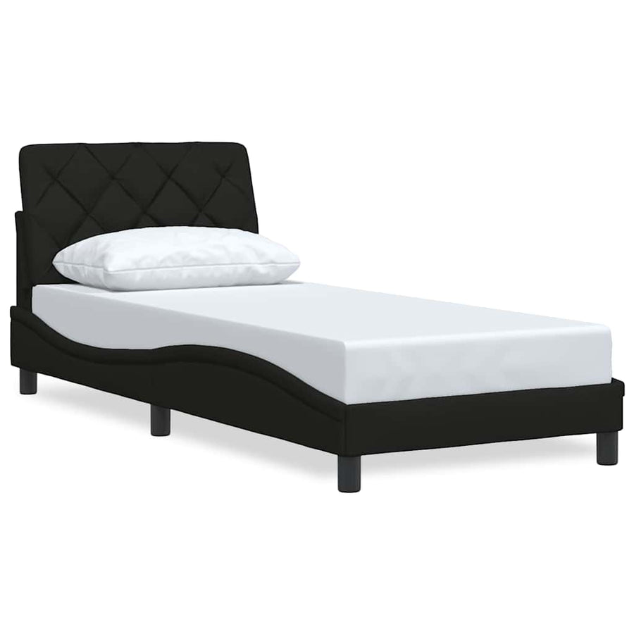 Bedframe zonder matras 90x190 cm stof zwart