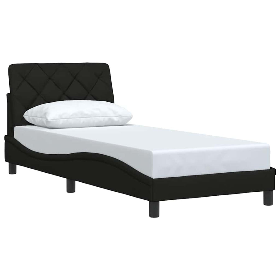 Bedframe zonder matras 90x190 cm stof zwart