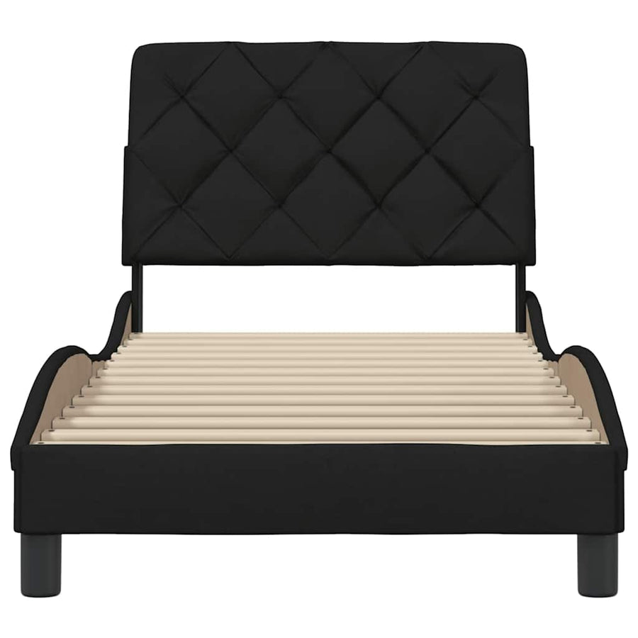 Bedframe zonder matras 90x190 cm stof zwart