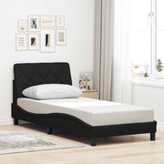Bedframe 90x190 cm stof zwart