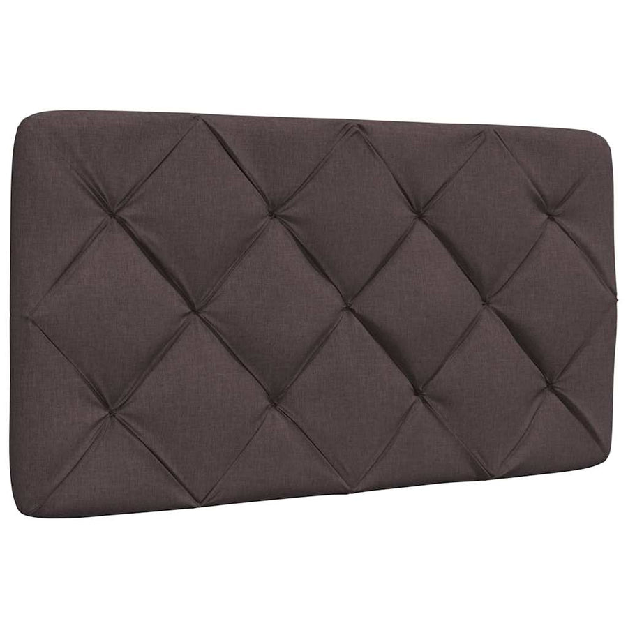 Bedframe Zonder Matras Stof 90 x 190 cm Donkerbruin