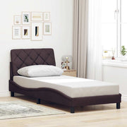 Bedframe 90x190 cm stof donkerbruin
