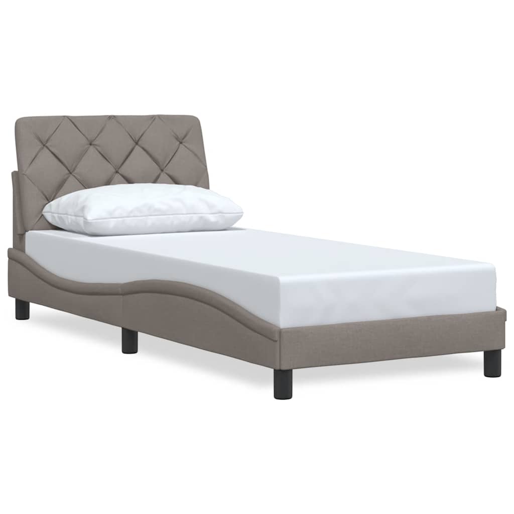 Bedframe zonder matras 90x190 cm stof taupe