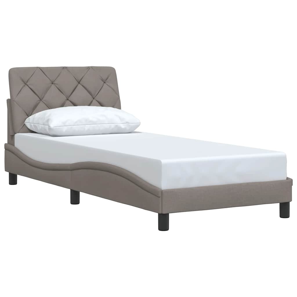 Bedframe zonder matras 90x190 cm stof taupe