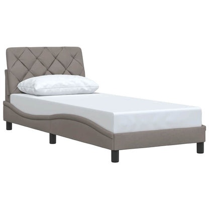 Bedframe zonder matras 90x190 cm stof taupe