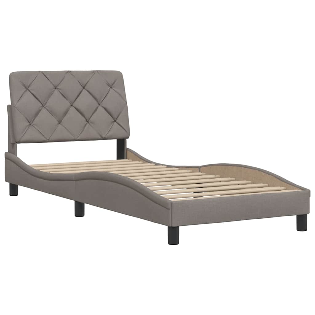 Bedframe zonder matras 90x190 cm stof taupe