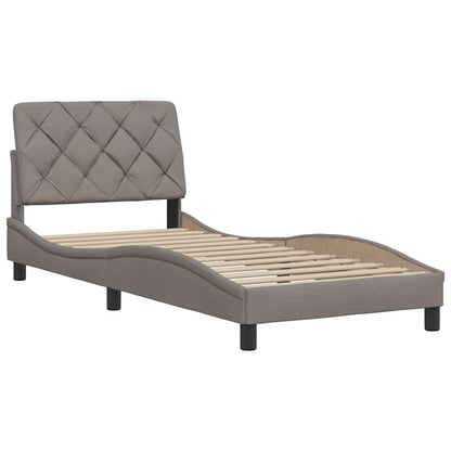 Bedframe zonder matras 90x190 cm stof taupe