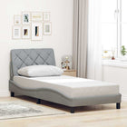 Bedframe 90x200 cm stof lichtgrijs