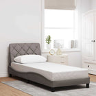 Bedframe 90x200 cm stof taupe