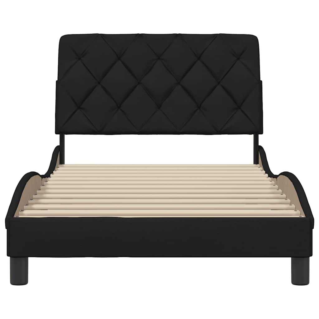 Bedframe zonder matras 100x200 cm stof zwart