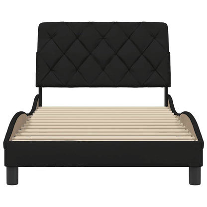 Bedframe zonder matras 100x200 cm stof zwart