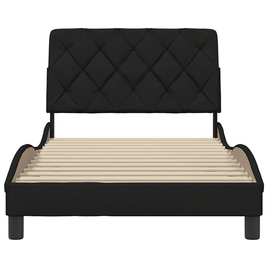 Bedframe zonder matras 100x200 cm stof zwart