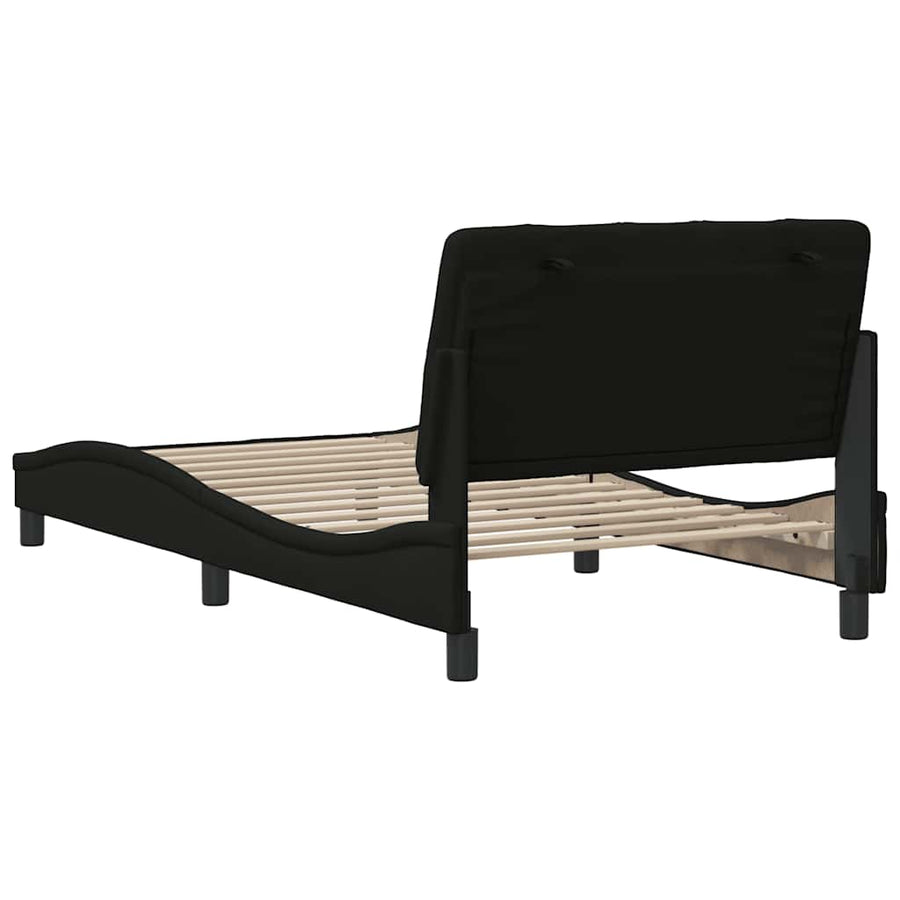 Bedframe zonder matras 100x200 cm stof zwart