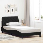 Bedframe 100x200 cm stof zwart