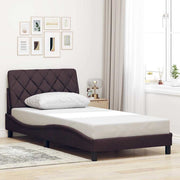 Bedframe 100x200 cm stof donkerbruin