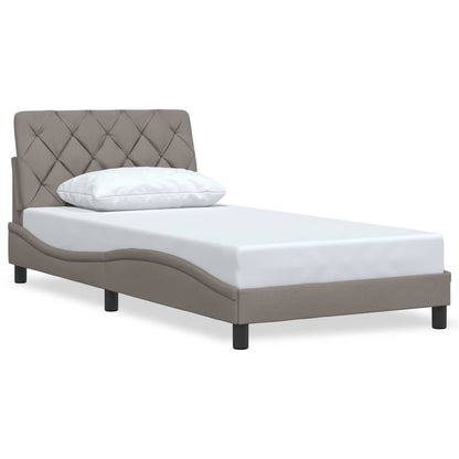 Bedframe zonder matras 100x200 cm stof taupe