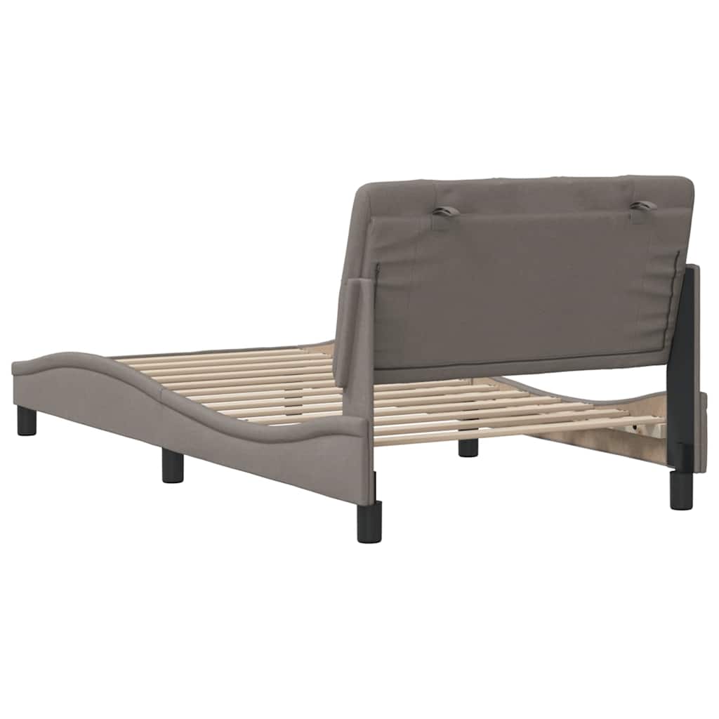 Bedframe zonder matras 100x200 cm stof taupe