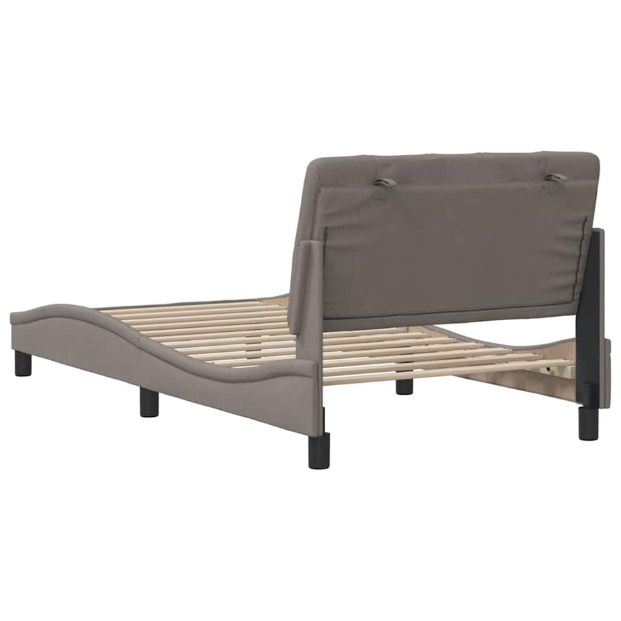 Bedframe zonder matras 100x200 cm stof taupe