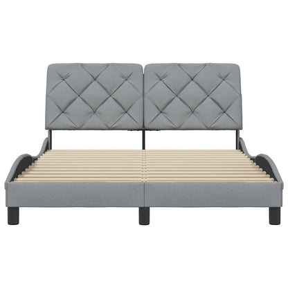 Bedframe zonder matras 120x200 cm stof lichtgrijs