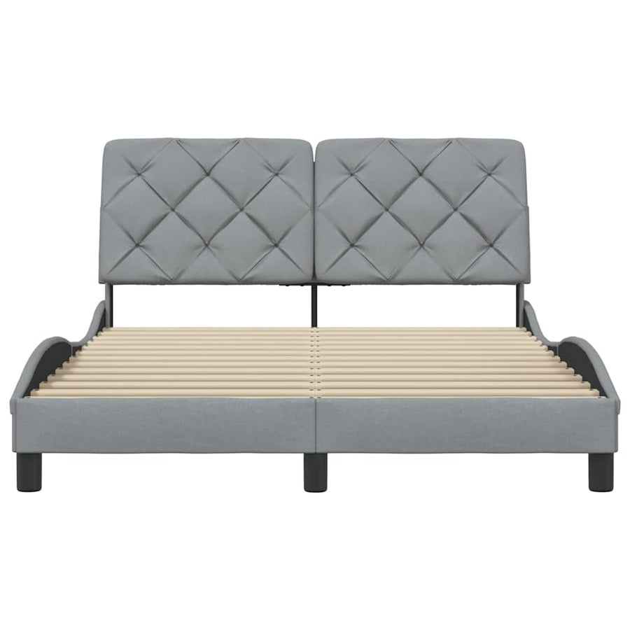 Bedframe zonder matras 120x200 cm stof lichtgrijs