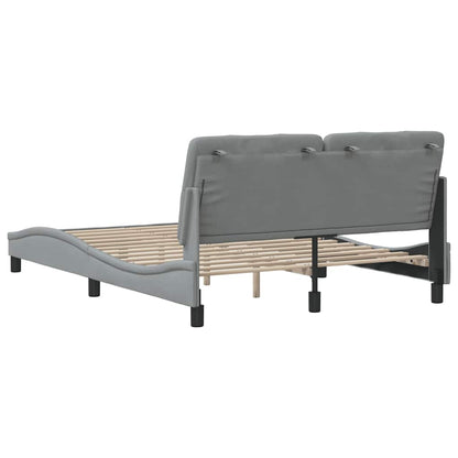 Bedframe zonder matras 120x200 cm stof lichtgrijs