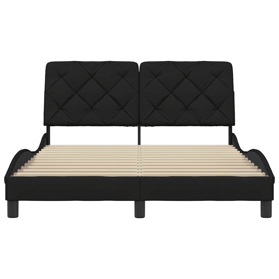Bedframe zonder matras 120x200 cm stof zwart