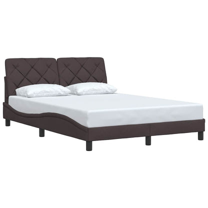 Bedframe zonder matras 120x200 cm stof donkerbruin