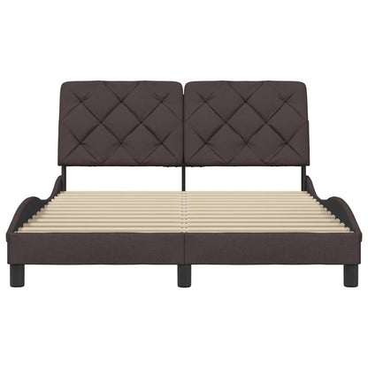 Bedframe zonder matras 120x200 cm stof donkerbruin