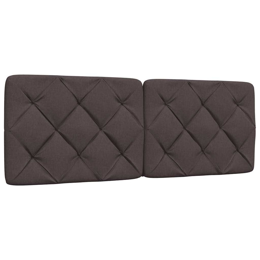 Bedframe zonder matras 120x200 cm stof donkerbruin