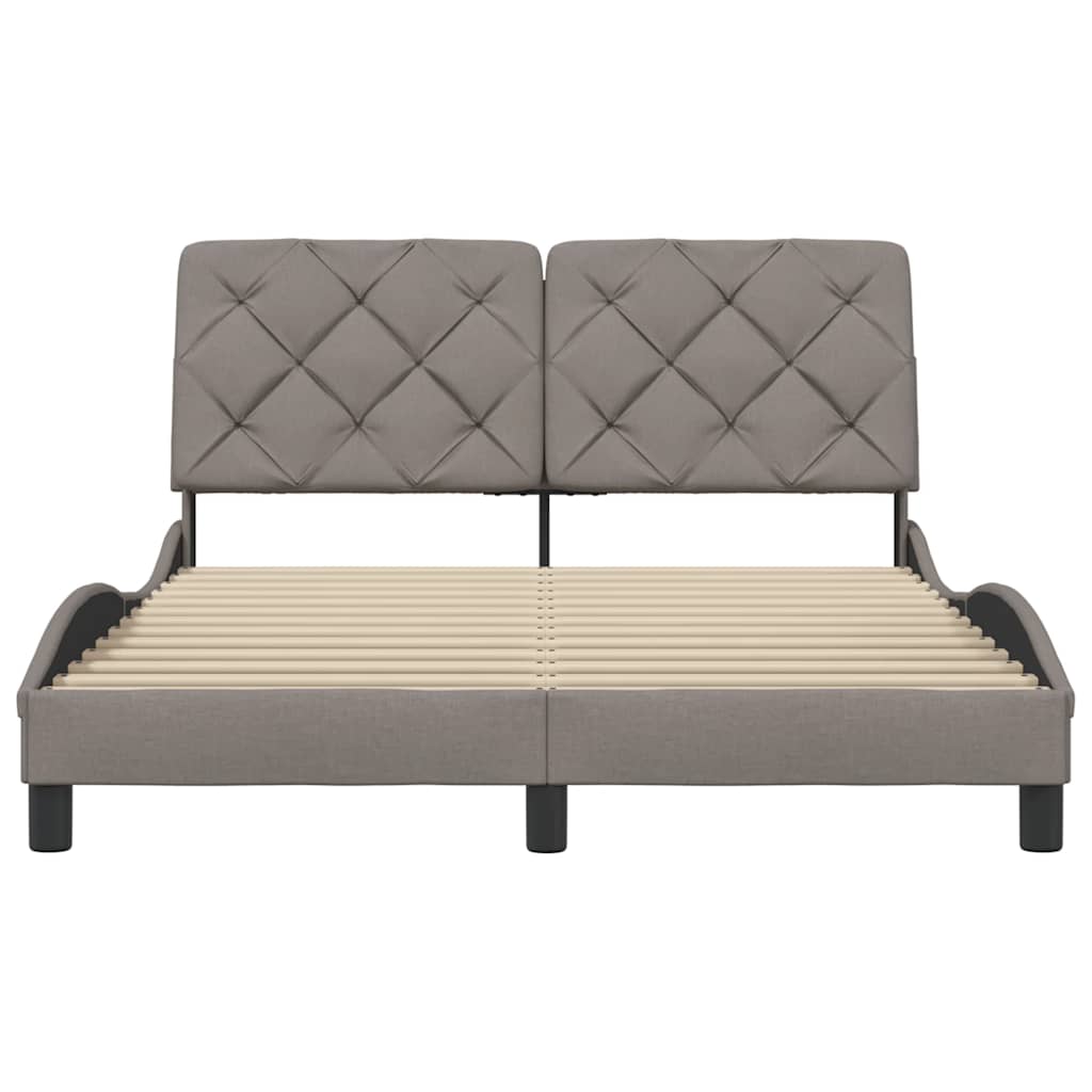 Bedframe zonder matras 120x200 cm stof taupe