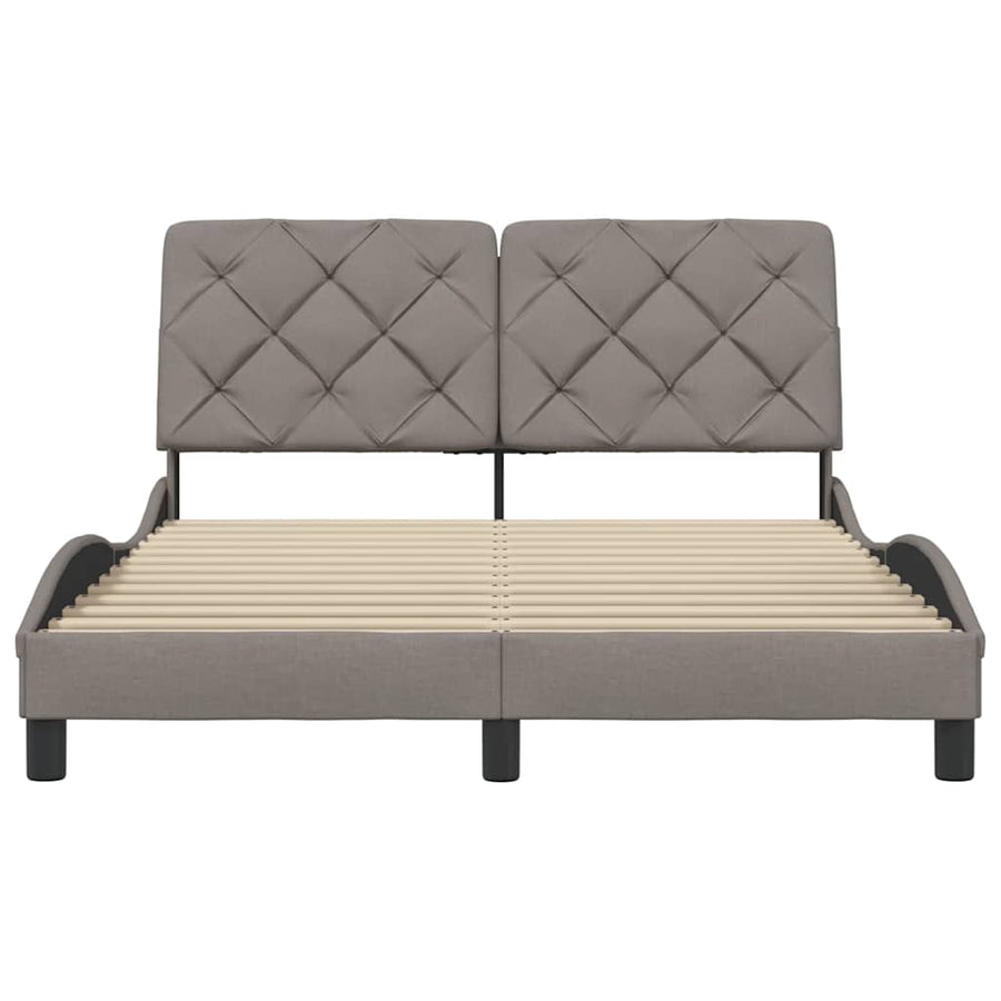 Bedframe zonder matras 120x200 cm stof taupe