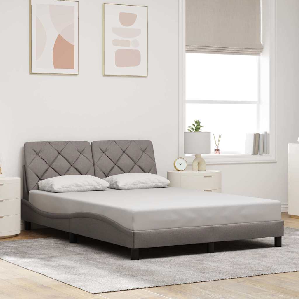 Bedframe zonder matras 120x200 cm stof taupe