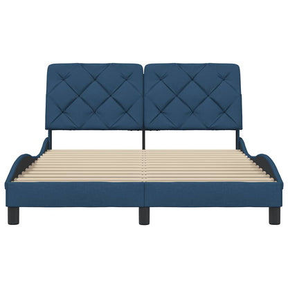 Bedframe zonder matras 120x200 cm stof blauw