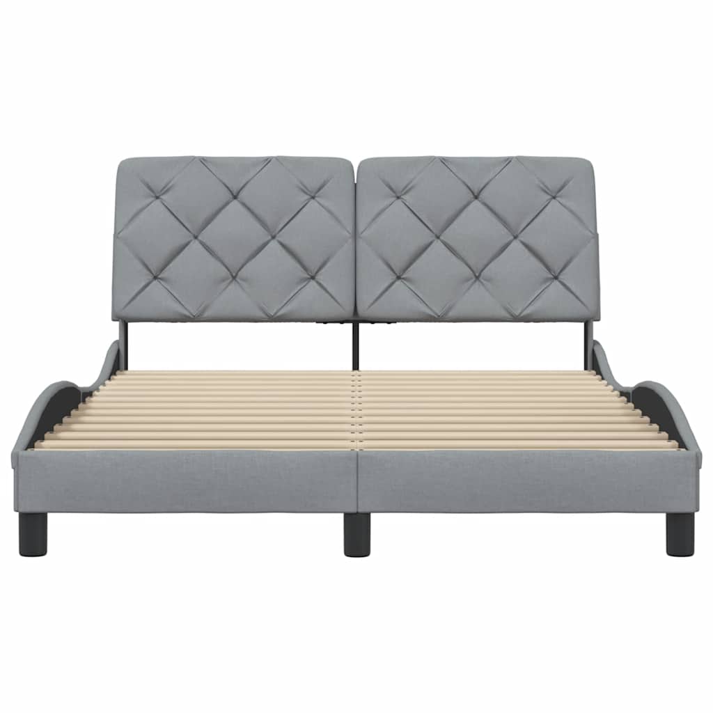 Bedframe zonder matras stof lichtgrijs 140x190 cm