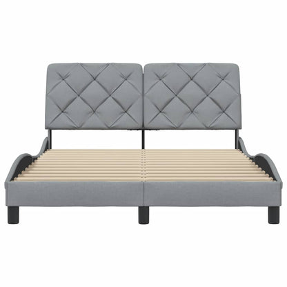 Bedframe zonder matras stof lichtgrijs 140x190 cm