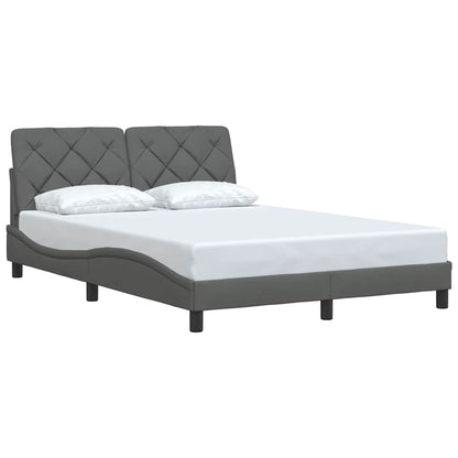 Bedframe zonder matras stof donkergrijs 140x190 cm