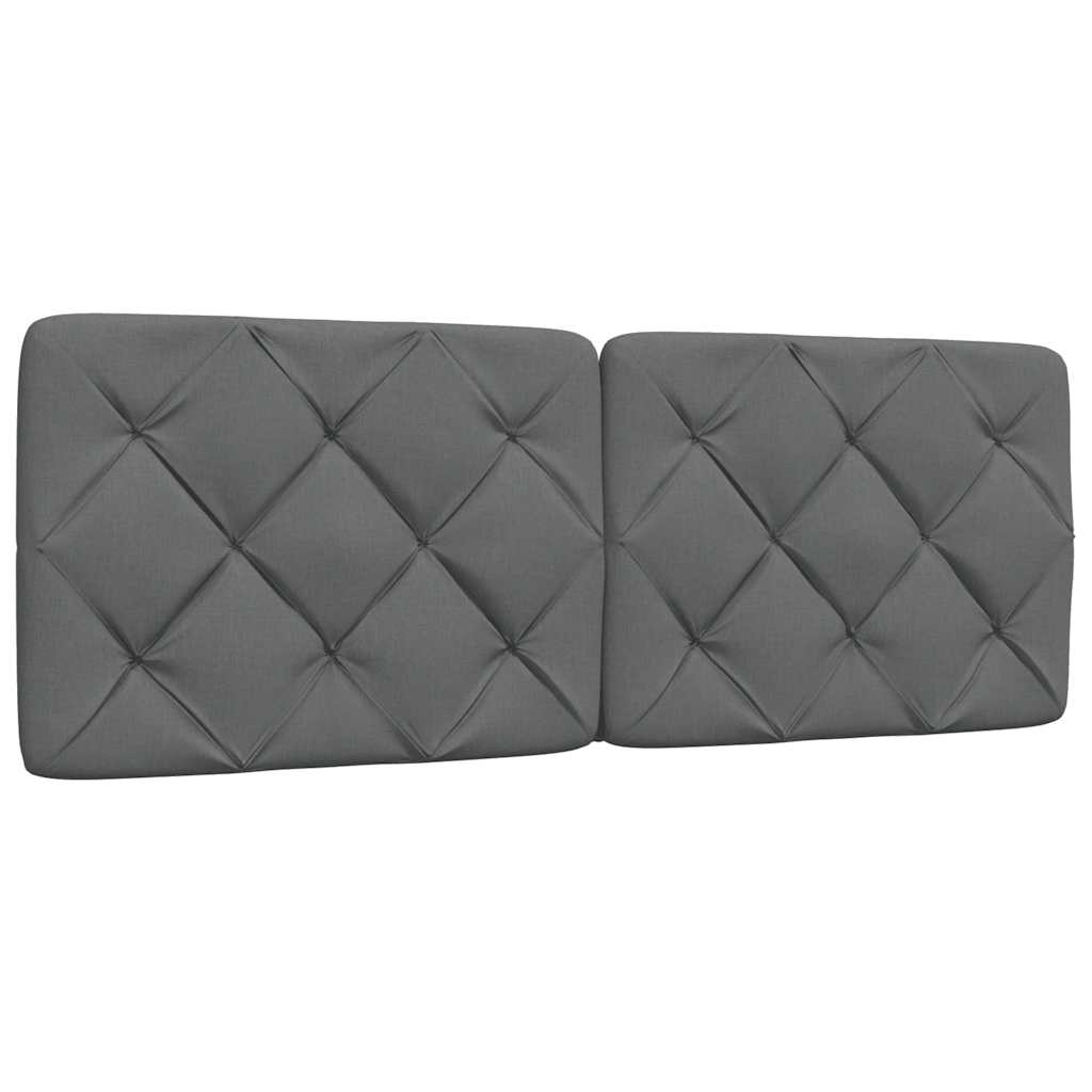 Bedframe zonder matras stof donkergrijs 140x190 cm