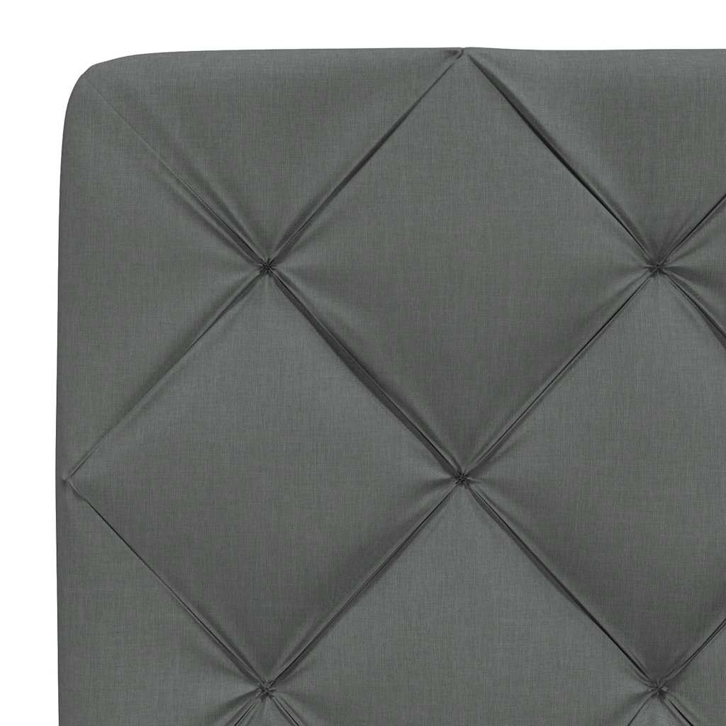 Bedframe zonder matras stof donkergrijs 140x190 cm