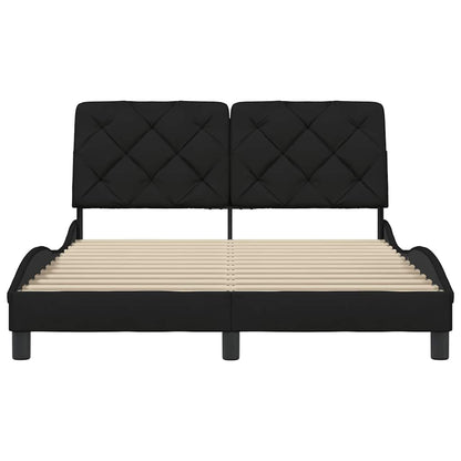 Bedframe zonder matras stof zwart 140x190 cm